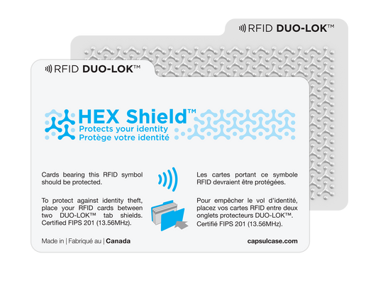 Pair of Duo-Lok tabs